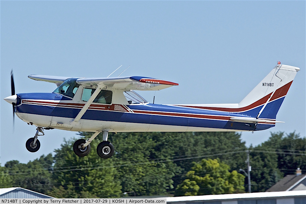 N714BT, 1976 Cessna 150M C/N 15079056, at 2017 EAA AirVenture at Oshkosh