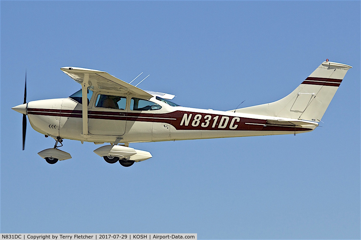 N831DC, 1969 Cessna 182M Skylane C/N 18259896, at 2017 EAA AirVenture at Oshkosh