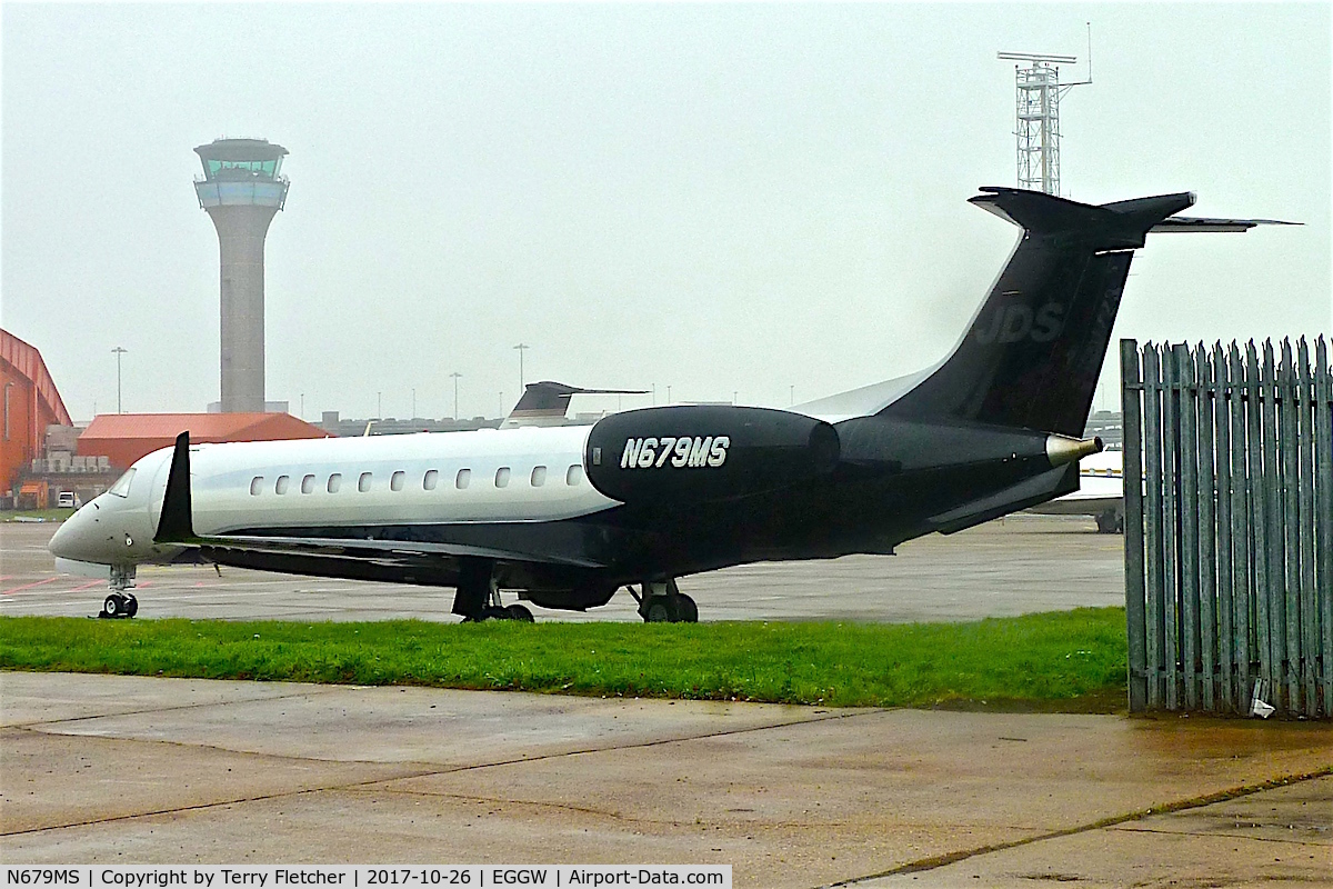 N679MS, 2006 Embraer Legacy 600 (EMB-135BJ) C/N 14500972, At London-Luton Airport