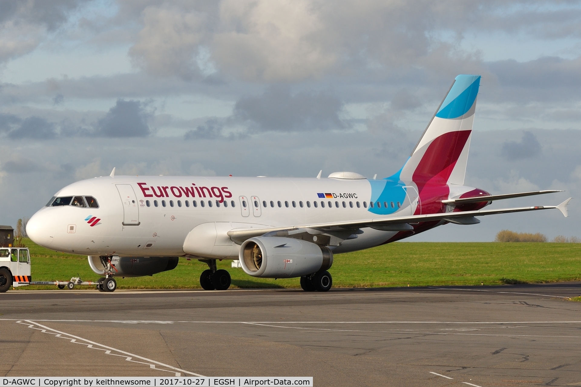 D-AGWC, 2006 Airbus A319-132 C/N 2976, Towed from spray shop with Eurowings colour scheme.