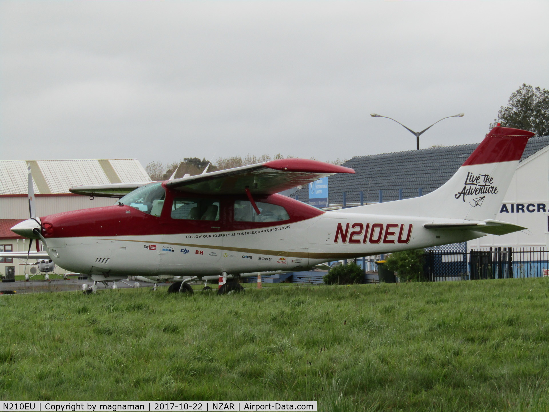 N210EU, Cessna T210L Turbo Centurion C/N 21061152, on RTW flight - resting at Ardmore