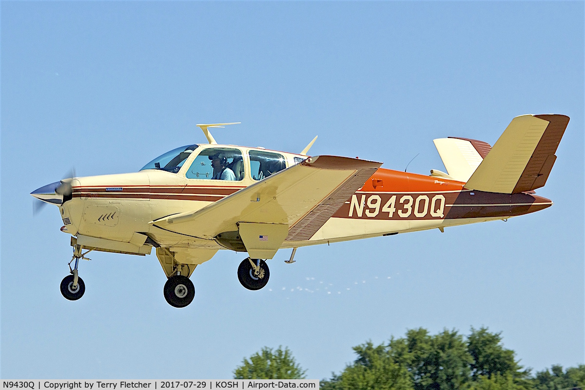 N9430Q, 1972 Beech V35B Bonanza C/N D-9316, at 2017 EAA AirVenture at Oshkosh
