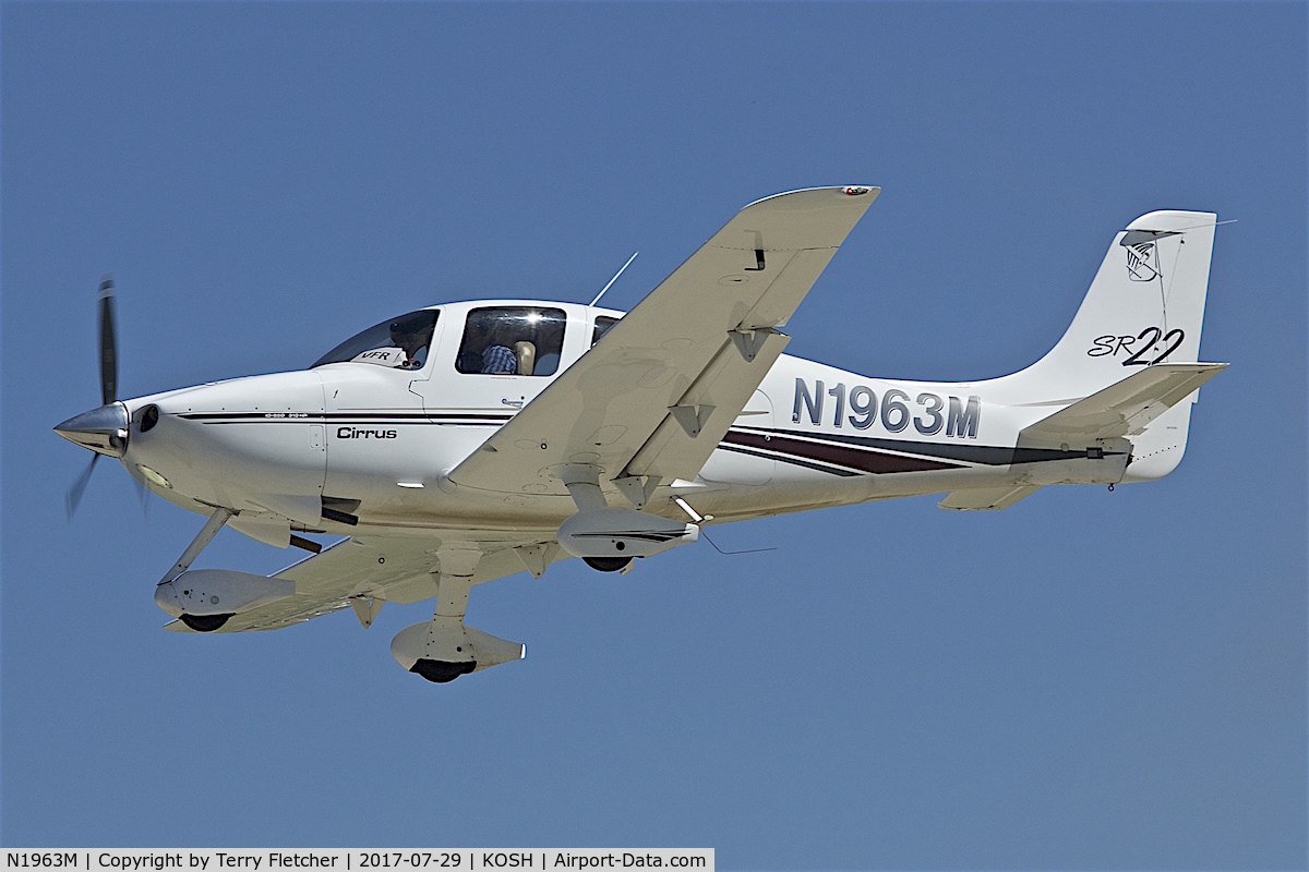 N1963M, 2002 Cirrus SR22 C/N 0355, at 2017 EAA AirVenture at Oshkosh