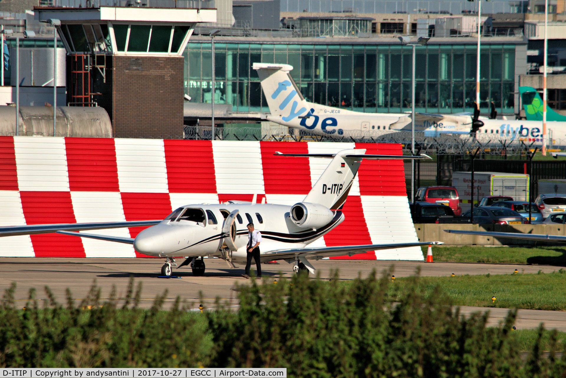 D-ITIP, 2002 Cessna 525 CitationJet CJ1 C/N 525-0494, parked up on the [FBO exc ramp]  ICAO [STQ]  ATC C/S [STQ222] based [EDLW/DTM.]