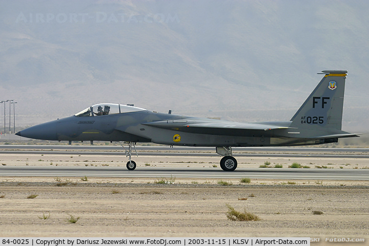 84-0025, 1984 McDonnell Douglas F-15C Eagle C/N 0936/C328, F-15C Eagle 84-0025 FF from 27th FS 'Fighting Eagles' 1th FW Langley AFB, VA