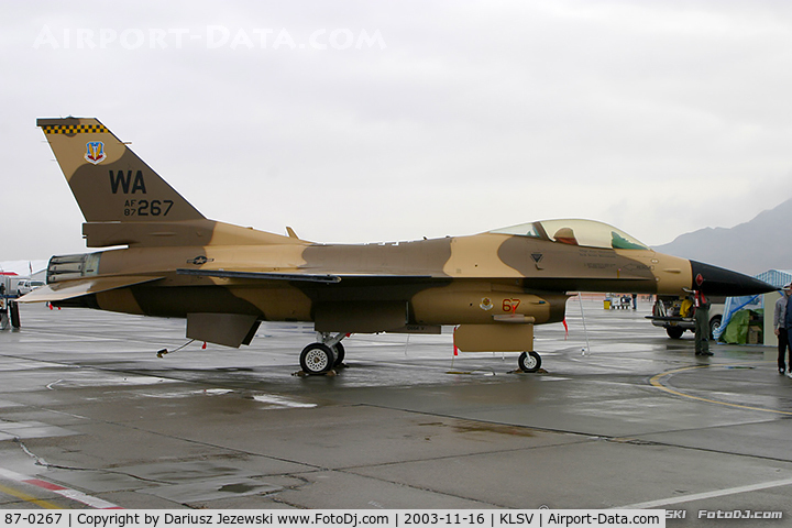 87-0267, General Dynamics F-16C Fighting Falcon C/N 5C-528, F-16C Fighting Falcon 87-0267 WA 67 from 414th CTS 57th Wing Nellis AFB, NV