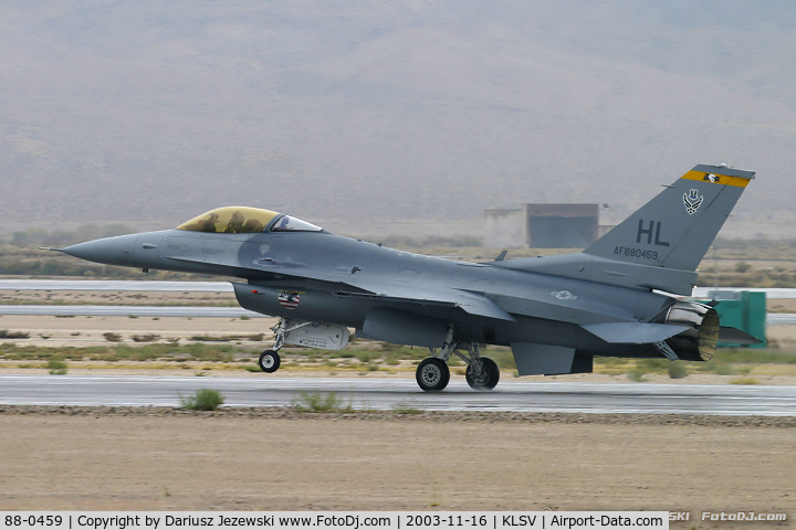 88-0459, 1988 General Dynamics F-16CG Night Falcon C/N 1C-61, F-16CG Fighting Falcon 88-0459 HL from 4th FS 