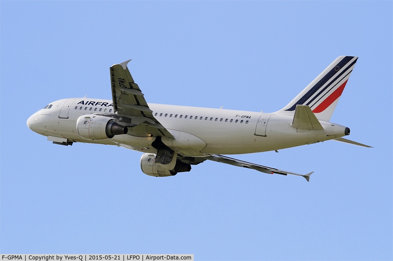 F-GPMA, 1998 Airbus A319-113 C/N 598, Airbus A319-113, Take off rwy 24, Paris-Orly airport (LFPO-ORY)