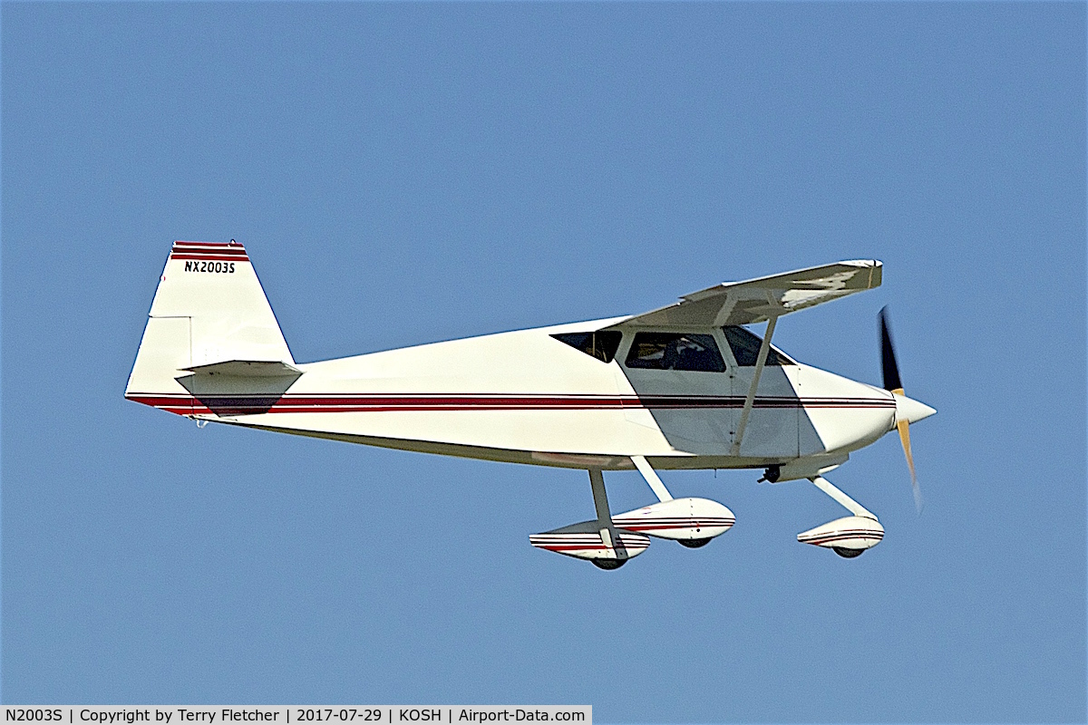N2003S, 2002 Wittman W-8 Tailwind C/N 1140, at 2017 EAA AirVenture at Oshkosh
