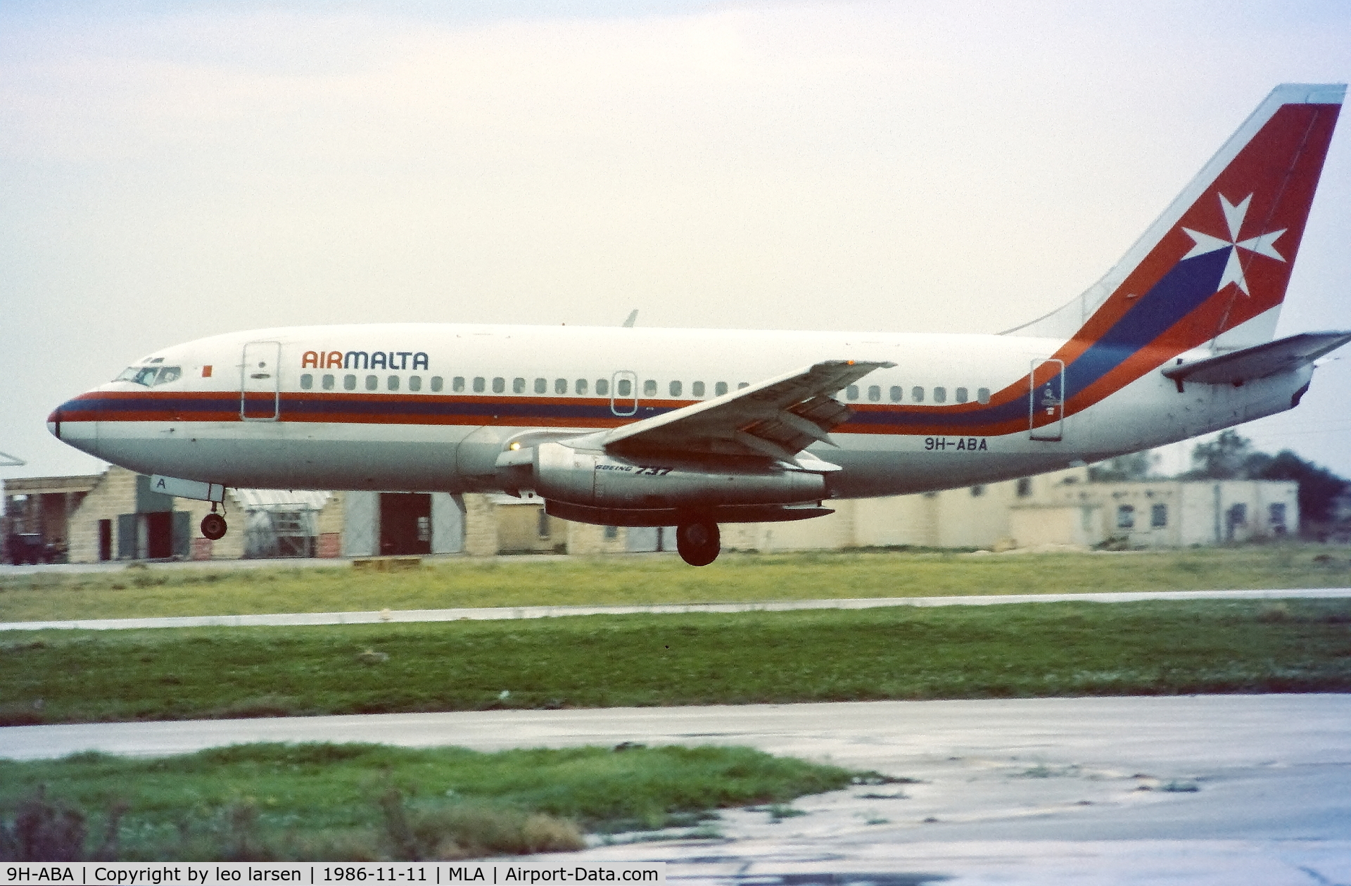 9H-ABA, 1983 Boeing 737-2Y5 C/N 23038, Malta 11.11.1986