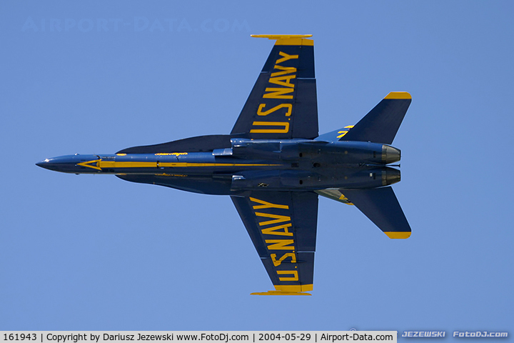 161943, McDonnell Douglas F/A-18B Hornet C/N 0150, F/A-18B Hornet 161943 C/N 0150 from Blue Angels Demo Team  NAS Pensacola, FL