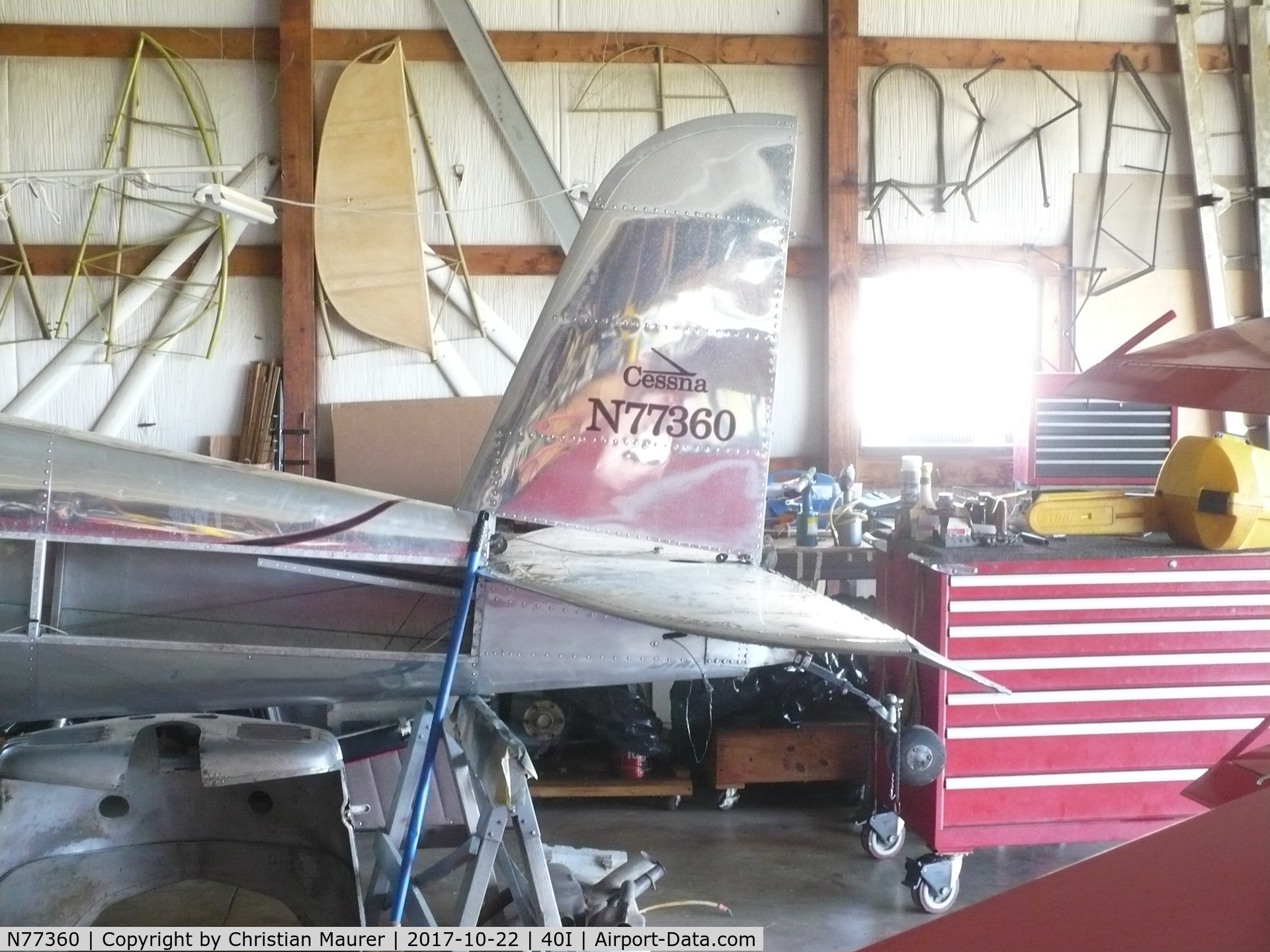 N77360, Cessna 120 C/N 11801, Tail Section of this Cessna 120