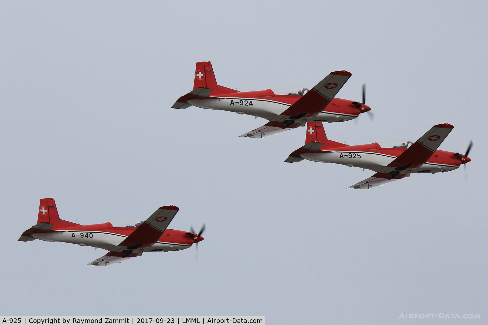 A-925, 1983 Pilatus PC-7 Turbo Trainer C/N 333, Pilatus PC-7 A-924,A-925 and A-940 of the Swiss Air Force