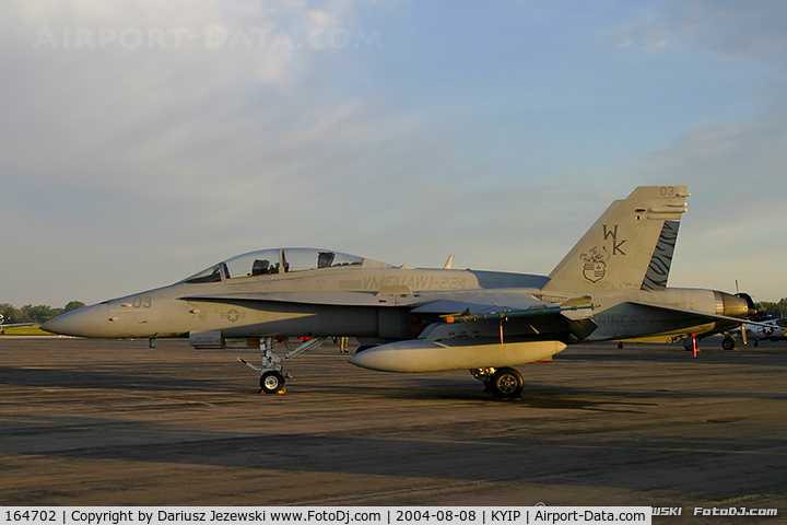 164702, McDonnell Douglas F/A-18D Hornet C/N 1141, F/A-18D Hornet 164702 WK-03 from VMFA(AW)-224 