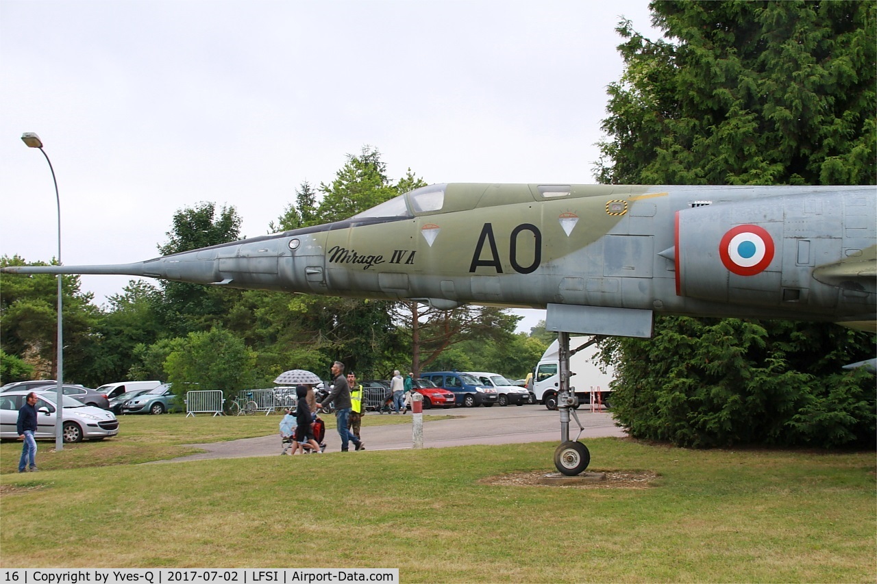 16, Dassault Mirage IVA C/N 16, Dassault Mirage IV-A, Preserved at St Dizier-Robinson Air Base 113 (LFSI)
