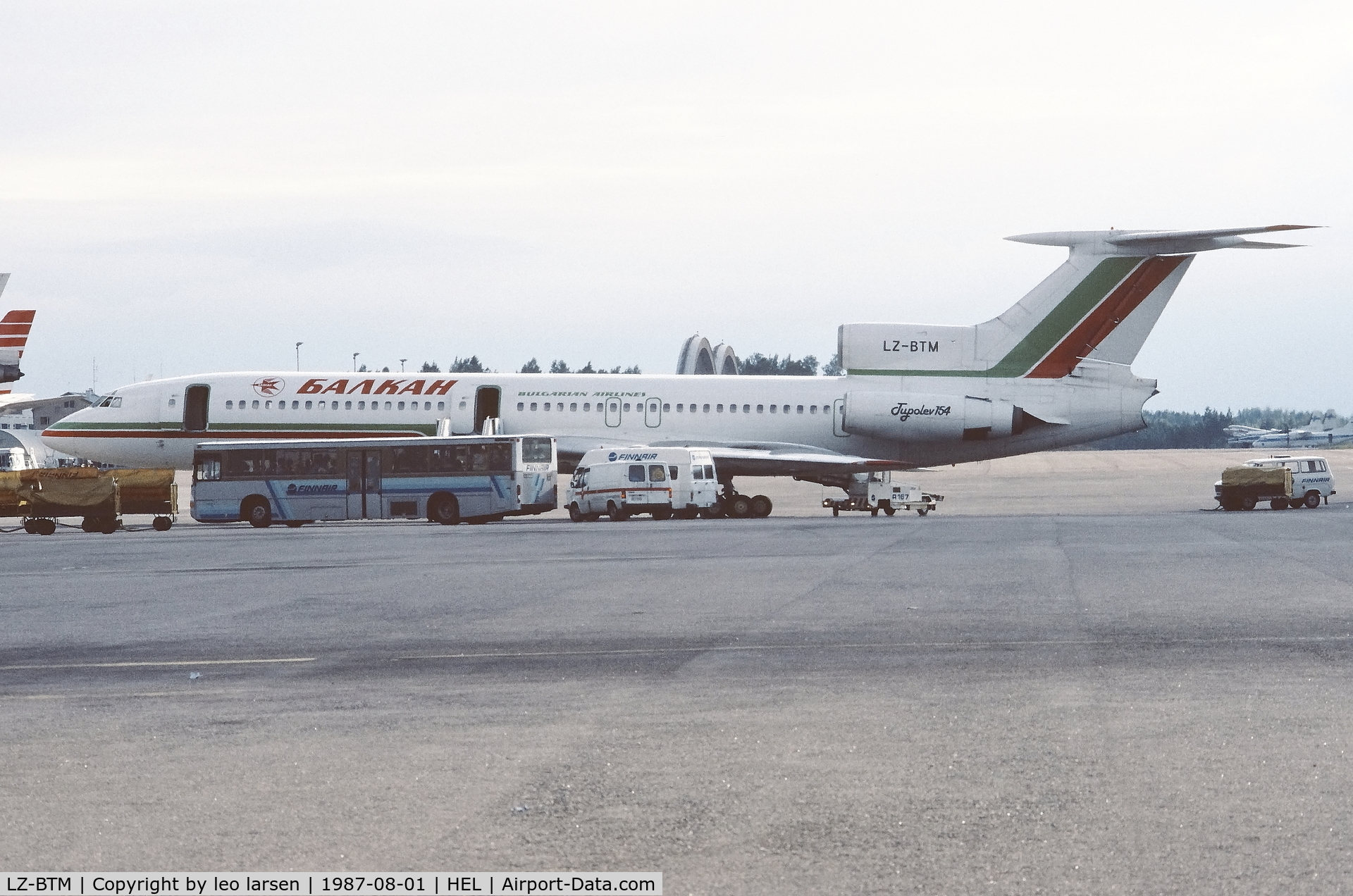 LZ-BTM, 1977 Tupolev Tu-154B C/N 77A209, Helsinki 1.8.1987