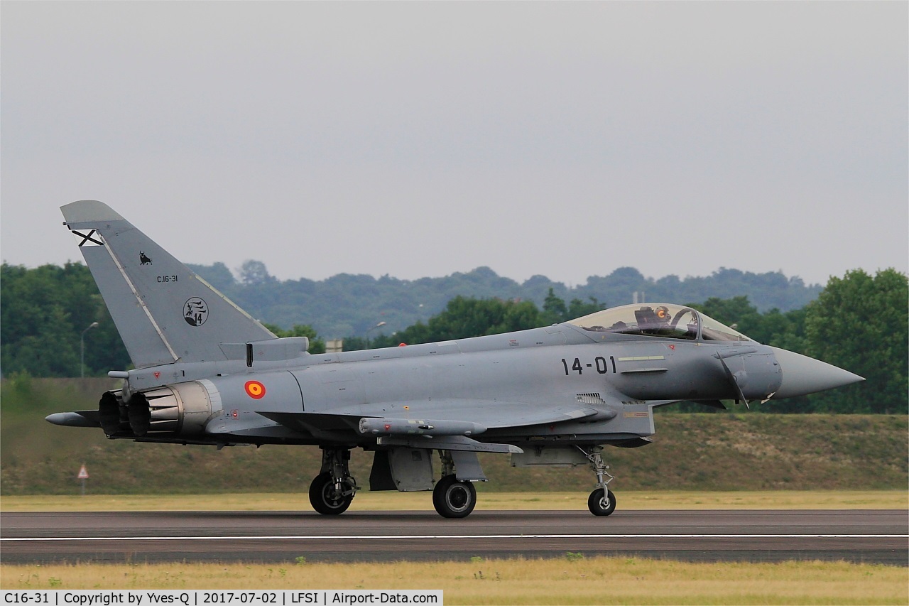 C16-31, Eurofighter EF-2000 Typhoon S C/N SS012, Eurofighter EF-2000 Typhoon S, Taxiing to holding point rwy 29, St Dizier-Robinson Air Base 113 (LFSI) Open day 2017