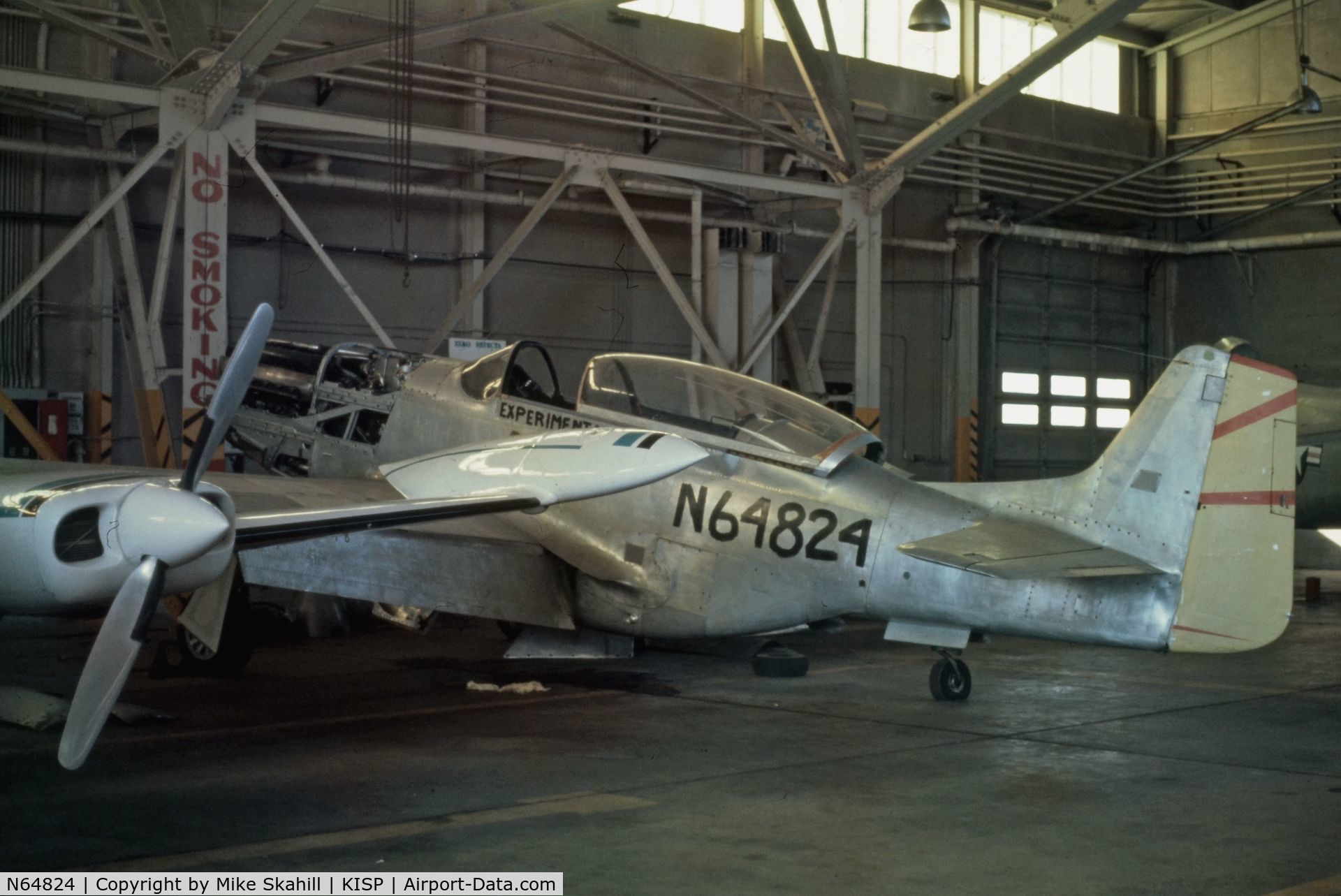 N64824, 1944 North American P-51D-30NA Mustang C/N 122-4929, @ LI MacArthur (KISP) Circa 1972