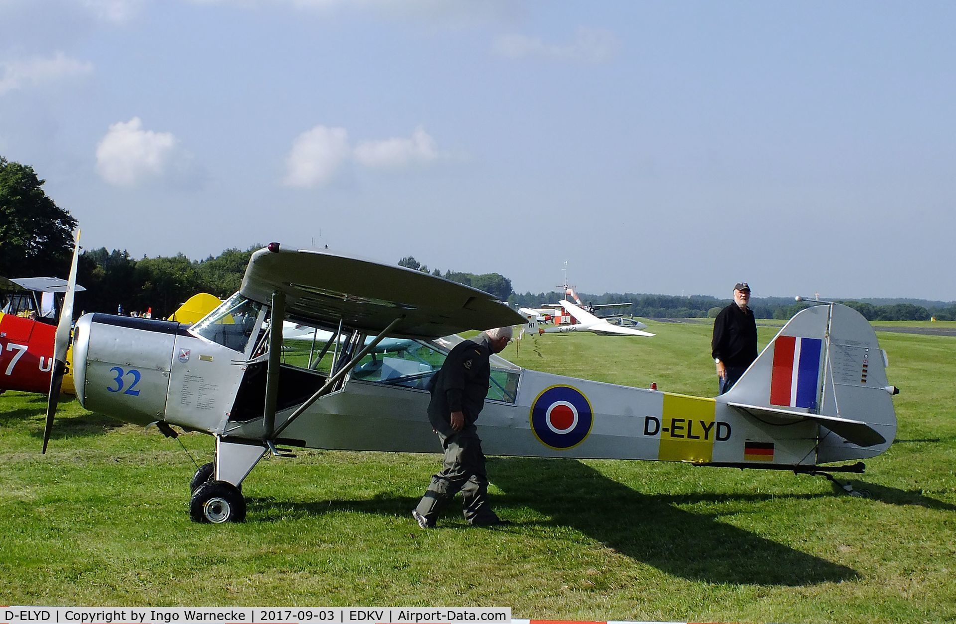 D-ELYD, 1950 Taylorcraft J Auster 5 C/N 1790, Taylorcraft J Auster 5 at the Dahlemer Binz 60th jubilee airfield display