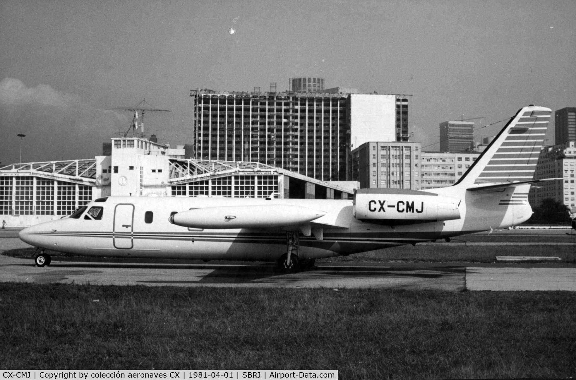 CX-CMJ, 1979 Israel Aircraft Industries IAI-1124 Westwind C/N 251, En el Aeropuerto Santos Dumont (Rio de Janeiro)  abril 1981 (Colección Aeronaves CX)