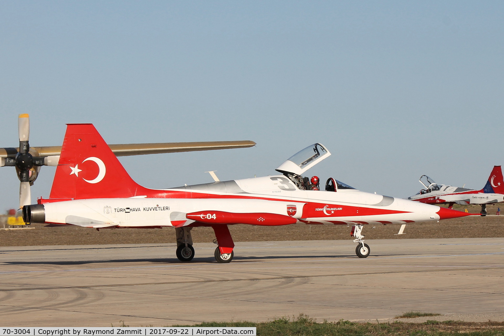 70-3004, Northrop (Canadair) NF-5A-2000 (CL-226) C/N 04, Northrop NF-5B 70-3004/3 Turkish Stars Aerobatic Team Malta International Airshow