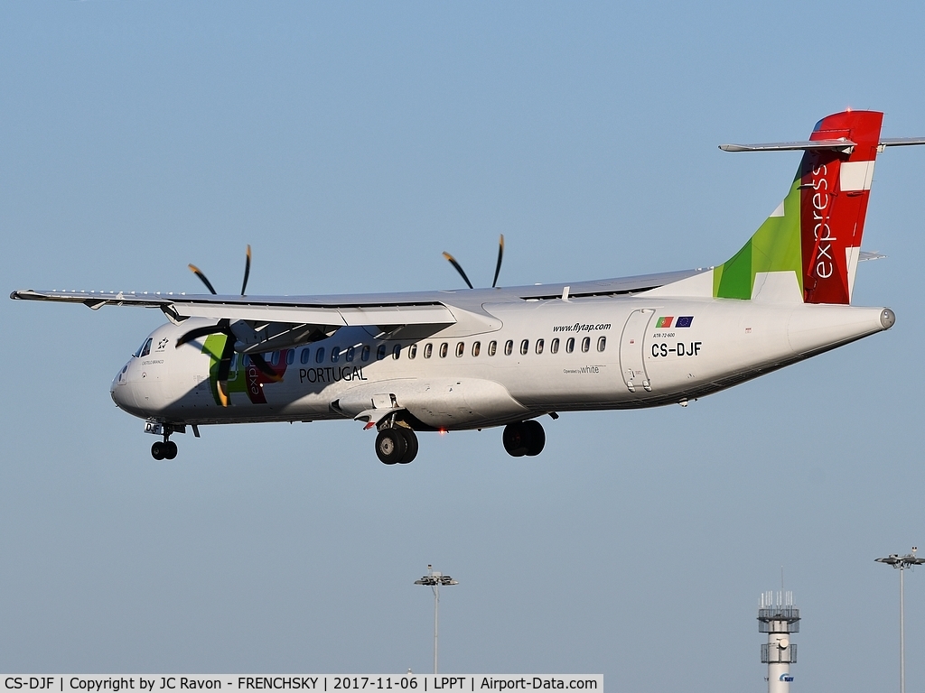 CS-DJF, 2015 ATR 72-600 (72-212A) C/N 1284, Castelo Branco landing runway 03