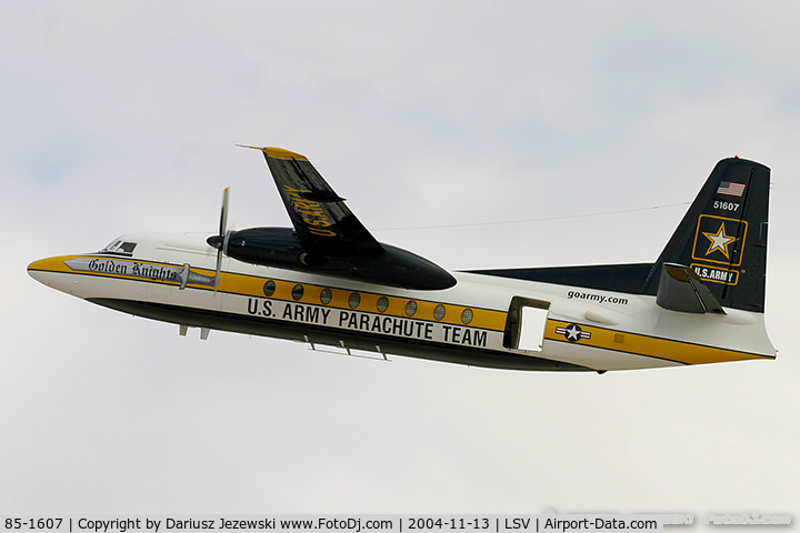 85-1607, 1983 Fokker C-31A (F27-400M) Troopship C/N 10653, C-31A Troopship (F-27-400M) 85-1607  from   USAR