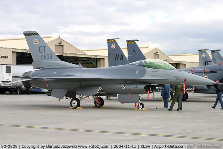 90-0809, 1990 General Dynamics F-16CM Fighting Falcon C/N CC-09, F-16CJ Fighting Falcon 90-0809 OT from 422nd TES 