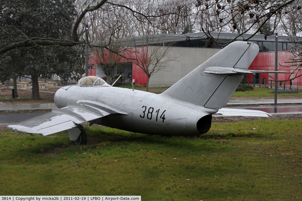 3814, Mikoyan-Gurevich MiG-15bis C/N 62384, Preserved at Sup'Aero school Toulouse (ex Czech Air Force)