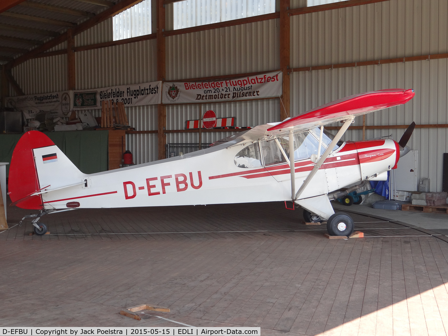 D-EFBU, 1964 Piper PA 18-150 Super Cub C/N 18-8062, at Bielefeld airport