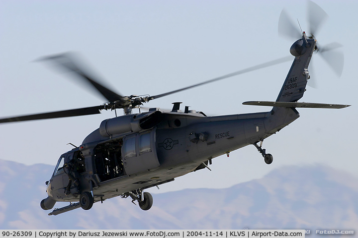 90-26309, 1990 Sikorsky HH-60G Pave Hawk C/N 70-1539, HH-60G Pave Hawk 90-26309  from 66th RQS 