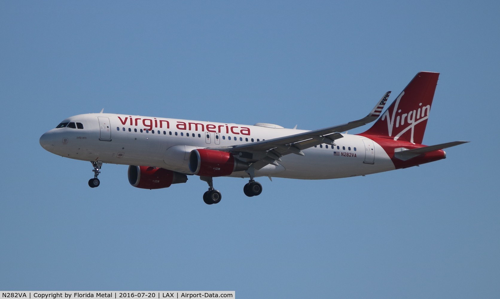 N282VA, 2015 Airbus A320-214 C/N 6704, Virgin America
