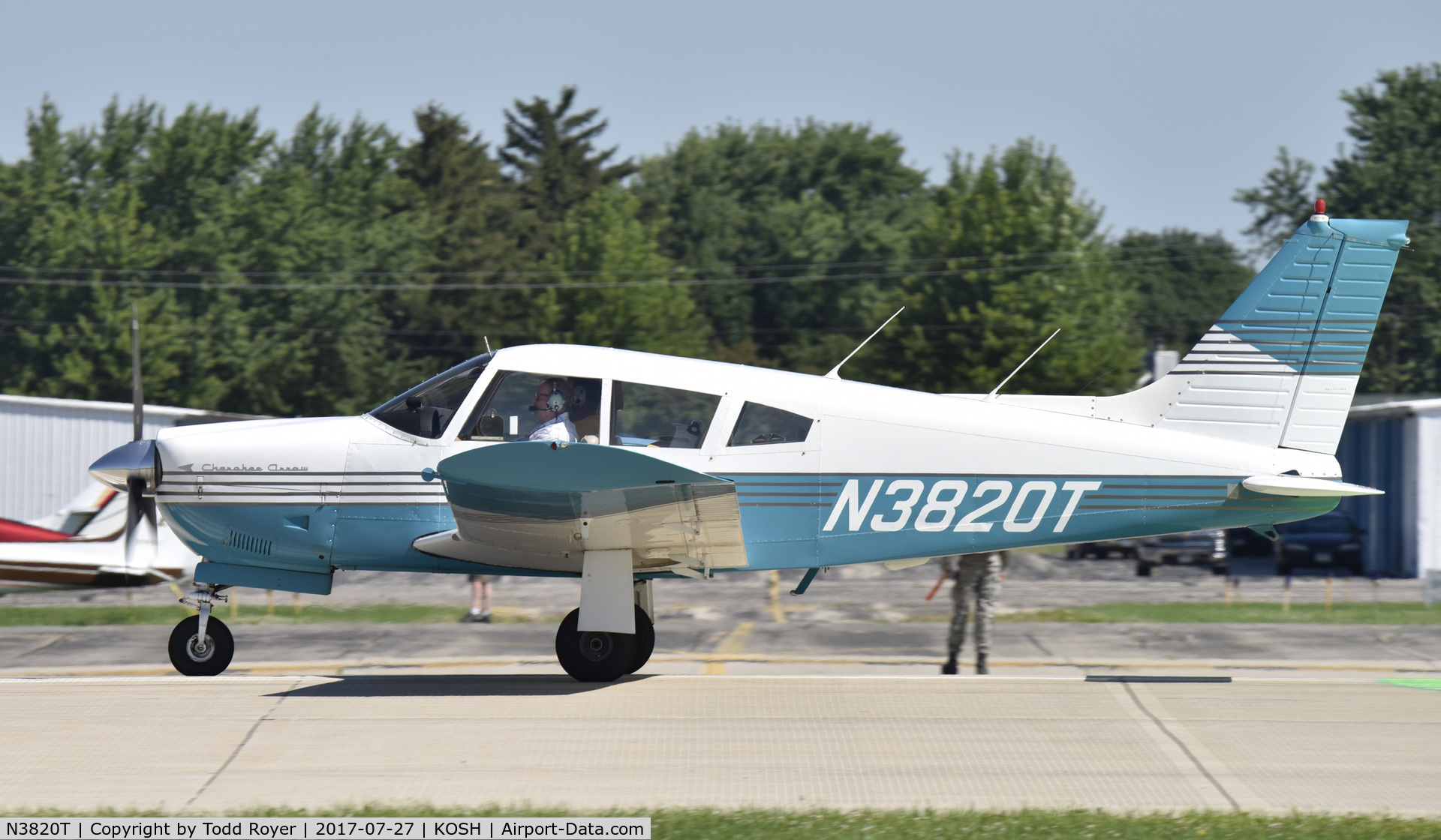N3820T, 1967 Piper PA-28R-180 Cherokee Arrow C/N 28R-30137, Airventure 2017