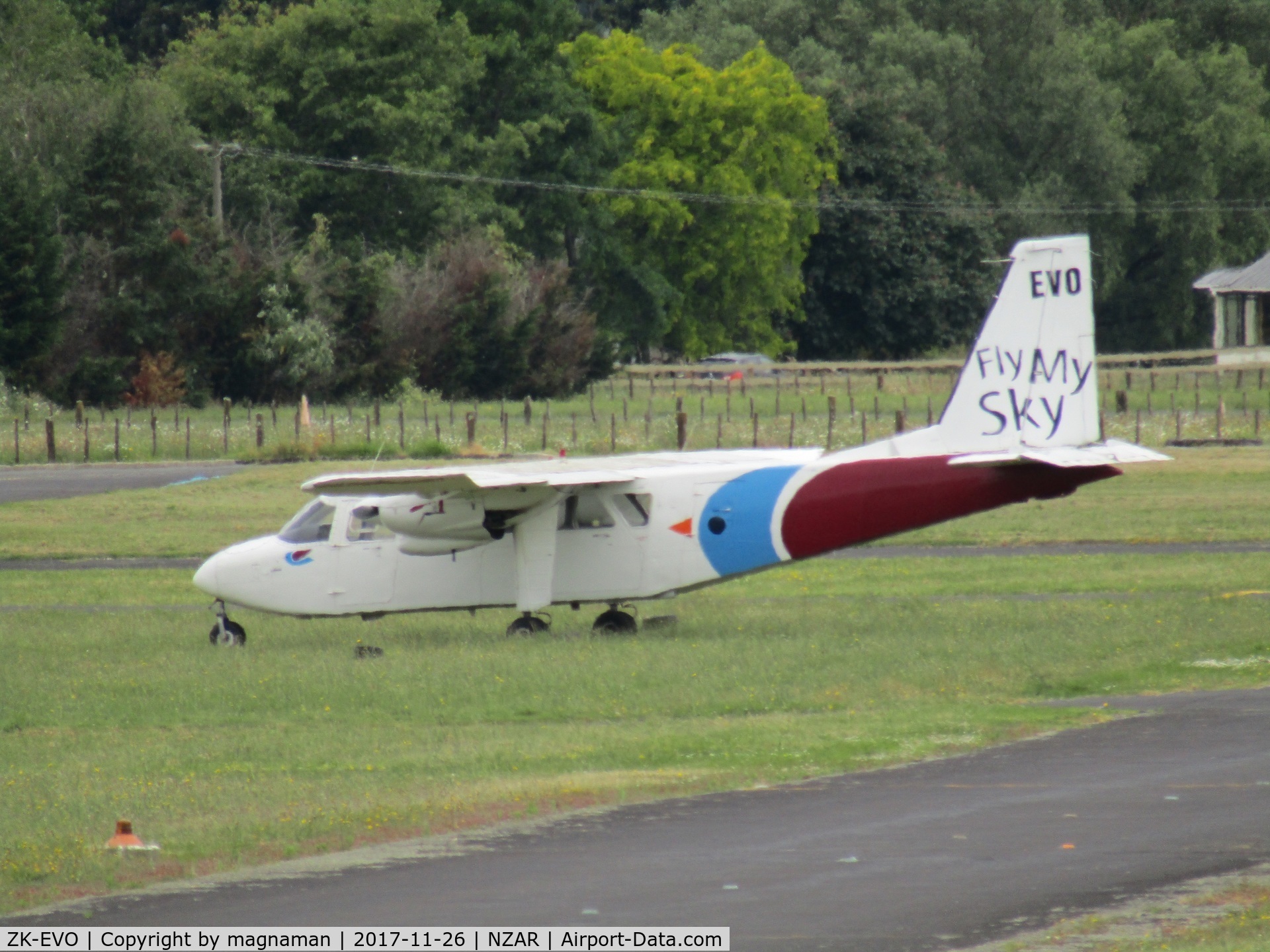 ZK-EVO, 1976 Britten-Norman BN-2A-26 Islander C/N 785, left about 5 mins after i took this piccy