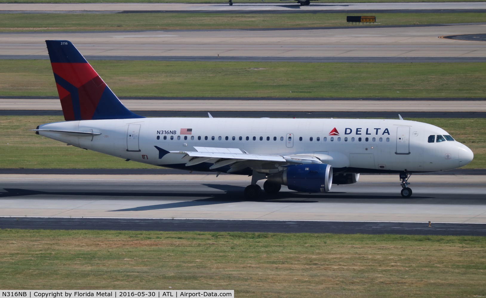 N316NB, 2000 Airbus A319-114 C/N 1249, Delta