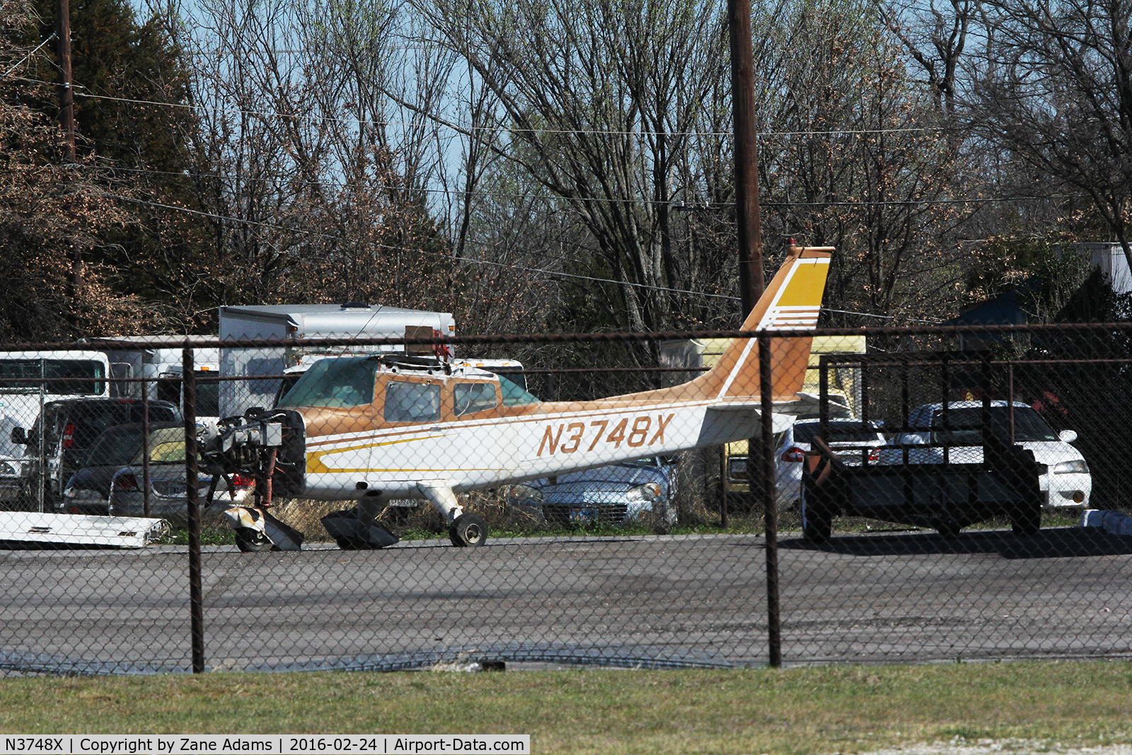 N3748X, Aero Commander 100-180 Lark Commander C/N 5060, Spotted in a yard near Rendon, Texas
