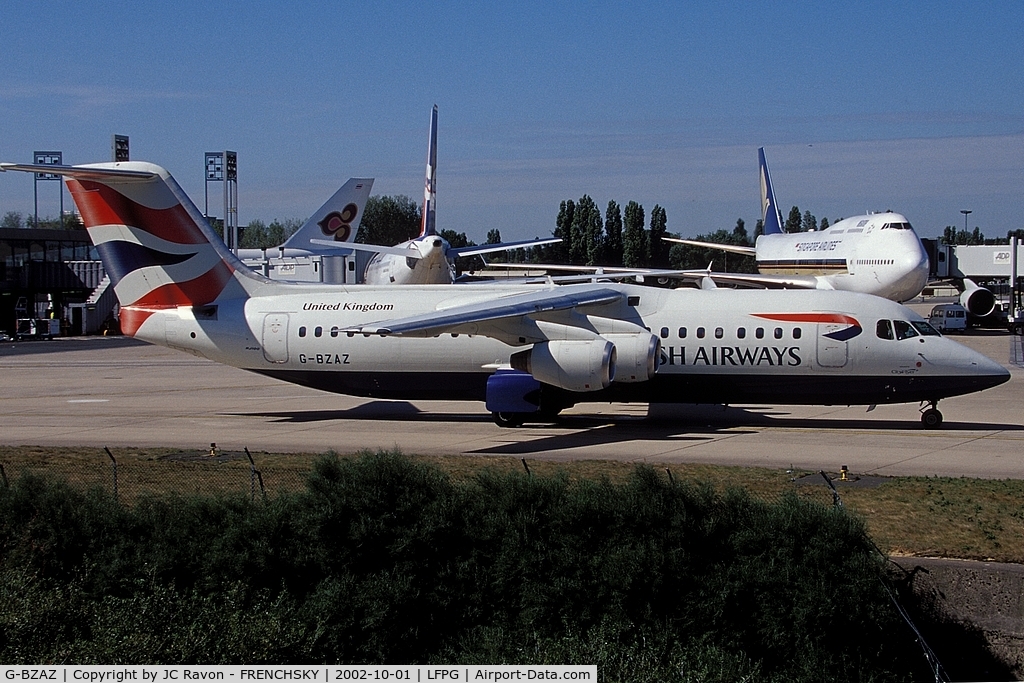 G-BZAZ, 2000 British Aerospace Avro 146-RJ100 C/N E3369, CityFlyer Express