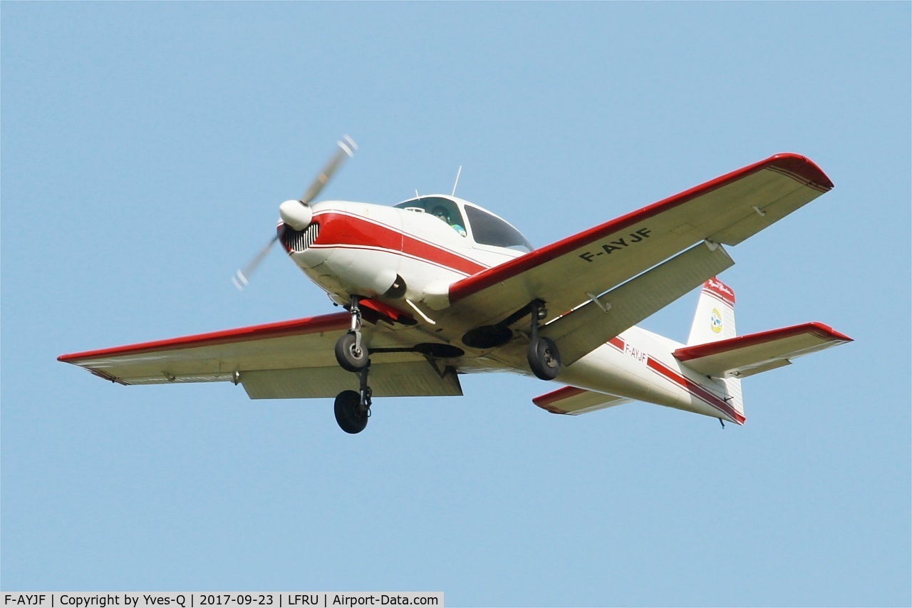 F-AYJF, 1948 Ryan Navion A C/N NAV-4-1269, Ryan Navion, Take off rwy 23, Morlaix-Ploujean airport (LFRU-MXN) Air show 2017