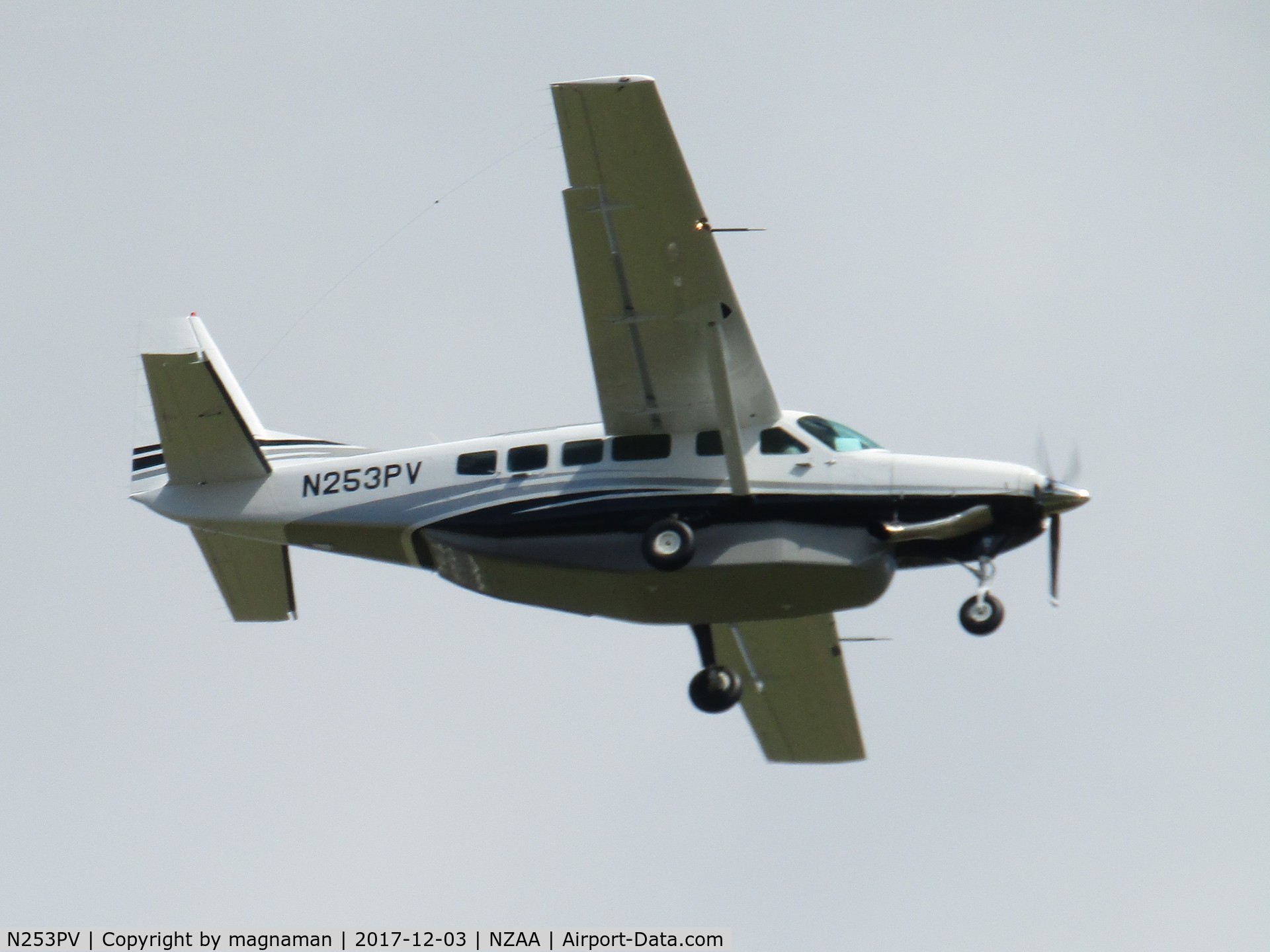 N253PV, 2017 Cessna 208 Caravan C/N 20800605, on approach to AKL this PM