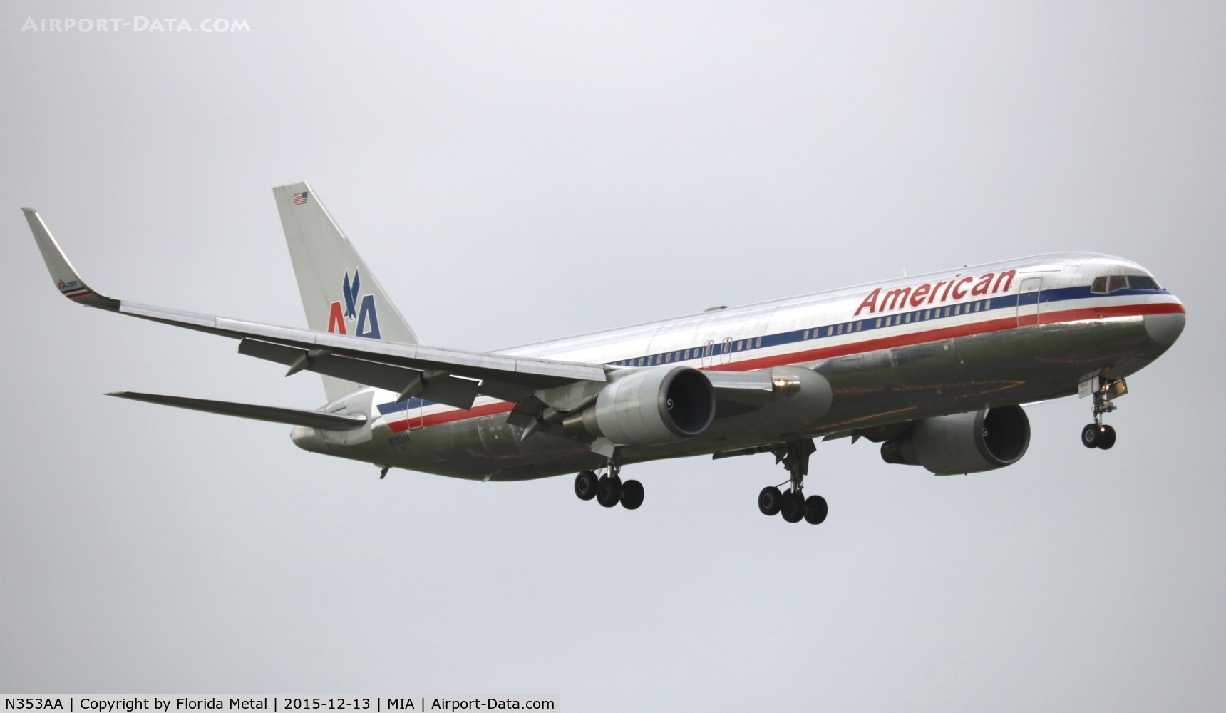 N353AA, 1988 Boeing 767-323 C/N 24034, American