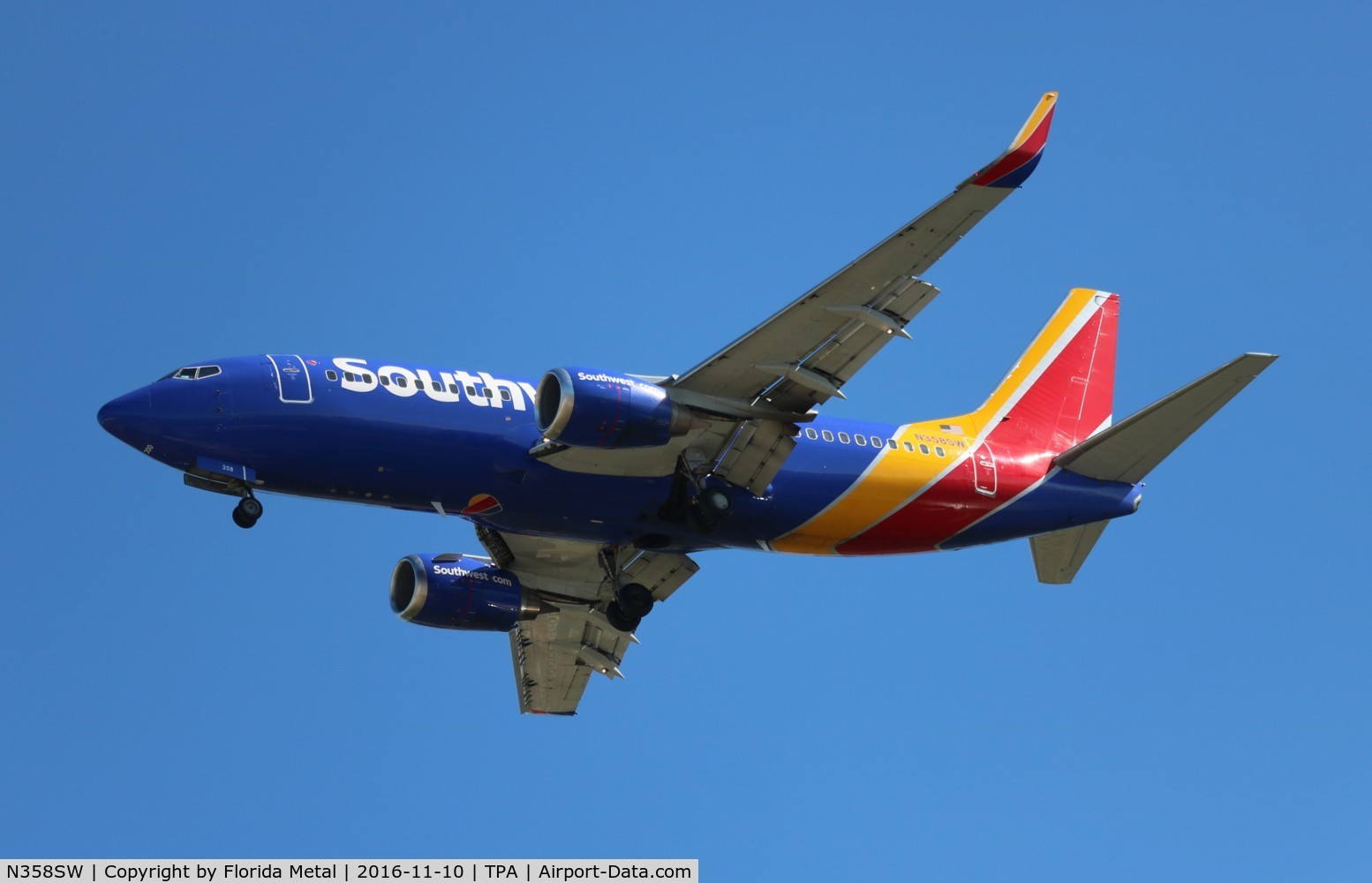 N358SW, 1992 Boeing 737-3H4 C/N 26595, Southwest