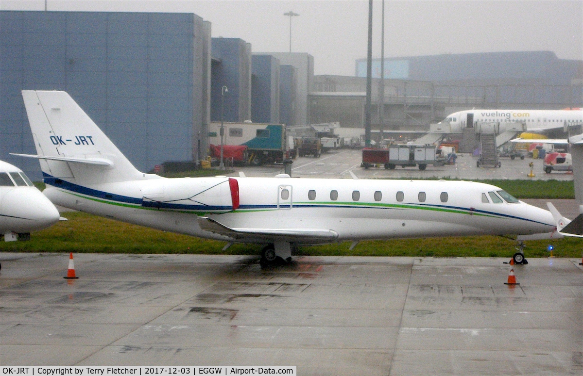 OK-JRT, 2015 Cessna 680 Citation Sovereign + C/N 680-0558, At London-Luton Airport