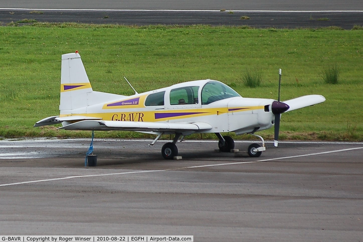 G-BAVR, 1973 Grumman American AA-5 Traveler C/N AA5-0348, Resident AA-5 aircraft.