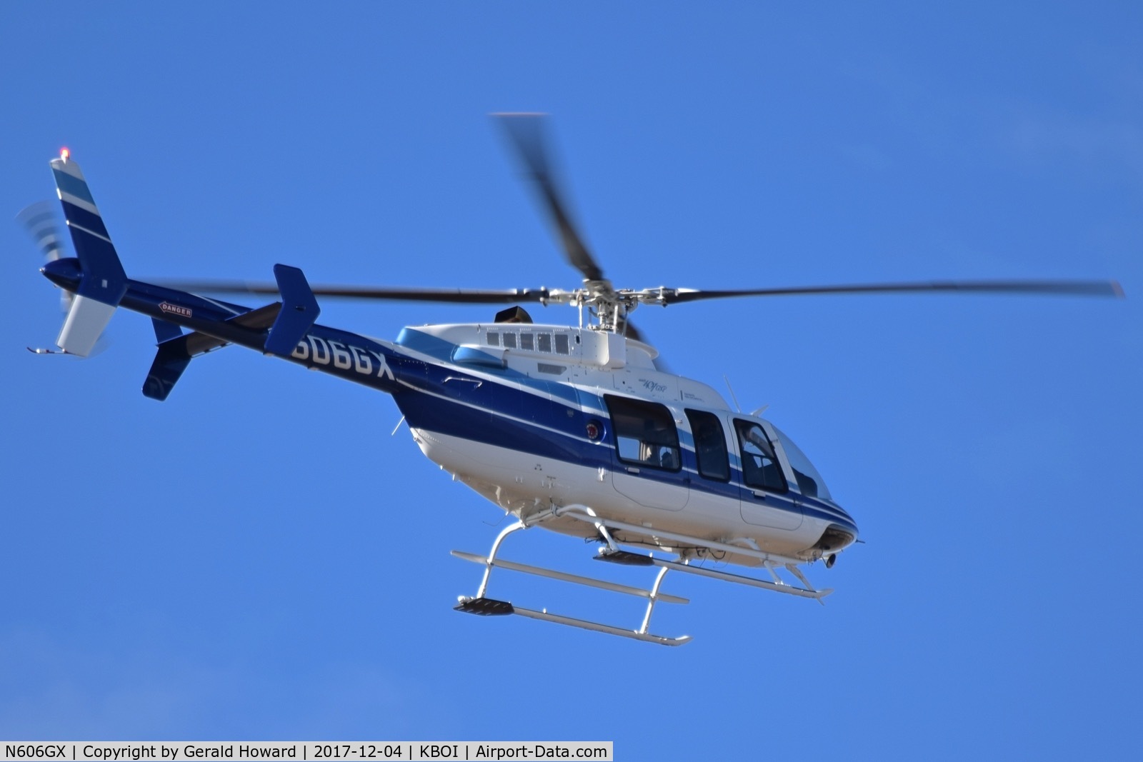 N606GX, 2015 Bell 407GTX C/N 54582, Flying over BOI.