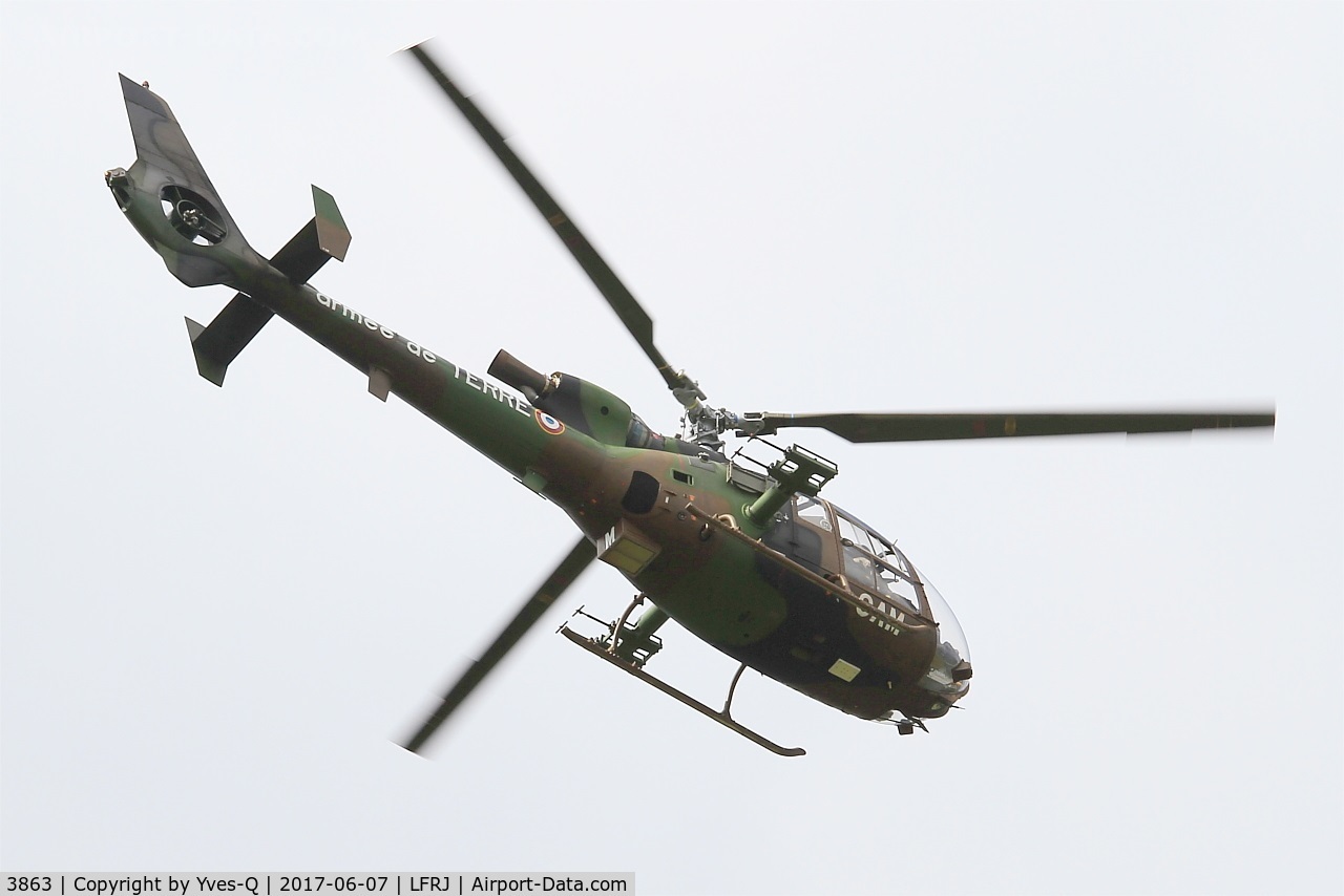 3863, Aérospatiale SA-342M Gazelle C/N 1863, Aérospatiale SA-342M Gazelle, Short approach rwy 26, Landivisiau Naval Air Base (LFRJ) Tiger Meet 2017