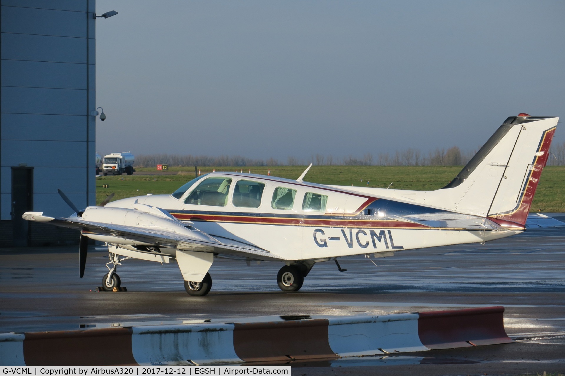 G-VCML, 1982 Beech 58 Baron C/N TH-1346, Seen parked at Saxons