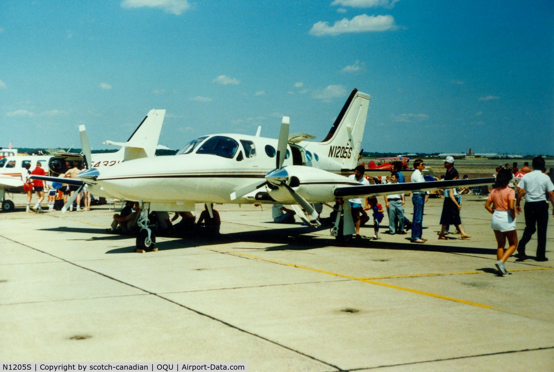 N1205S, 1968 Cessna 421B Golden Eagle C/N Not found N1205S, Aircraft N1205S on display at Quonset State Airport, North Kingstown, RI - circa 1980's