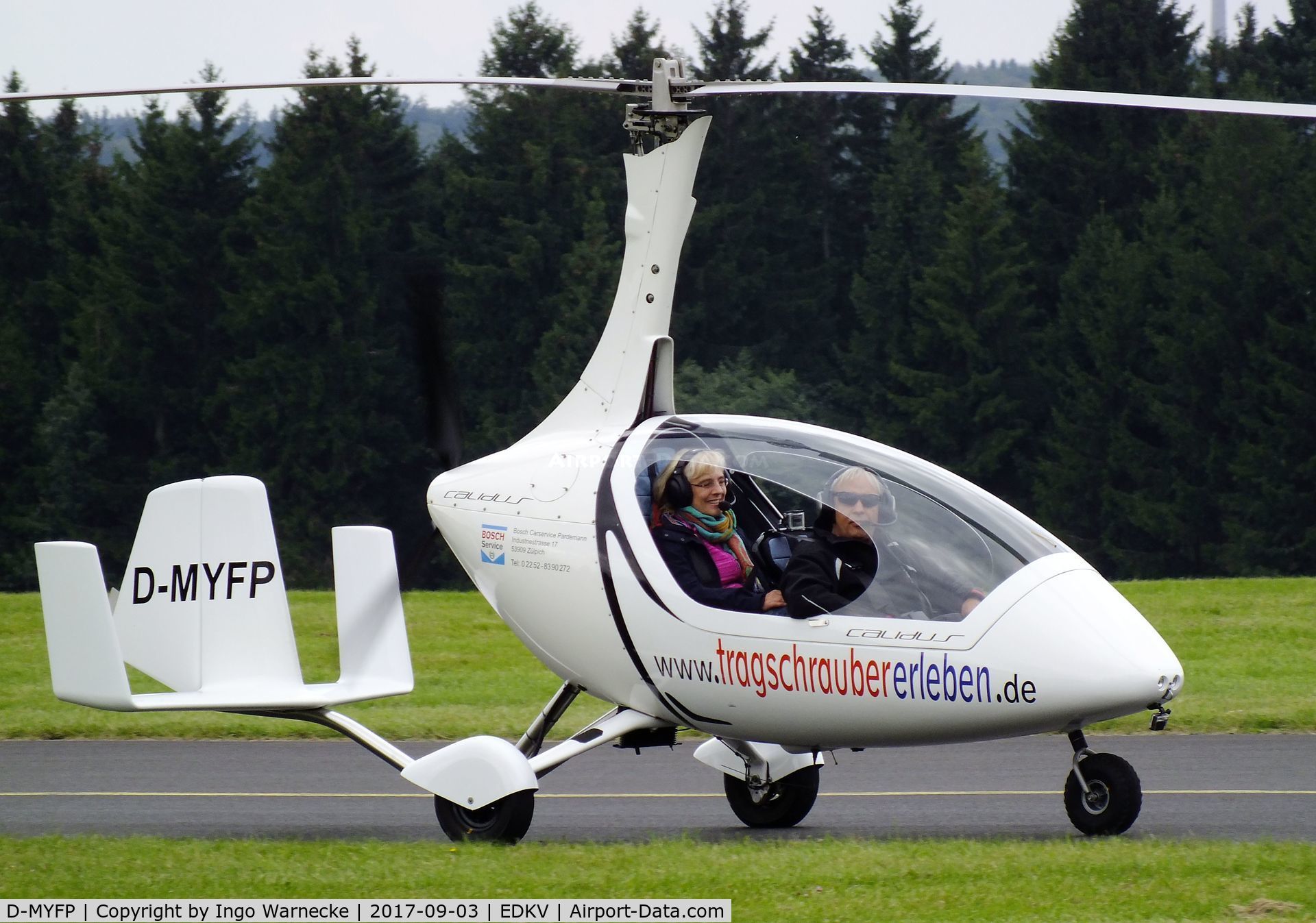 D-MYFP, AutoGyro Calidus C/N not foung D-Myfp, AutoGyro Calidus at the Dahlemer Binz 60th jubilee airfield display