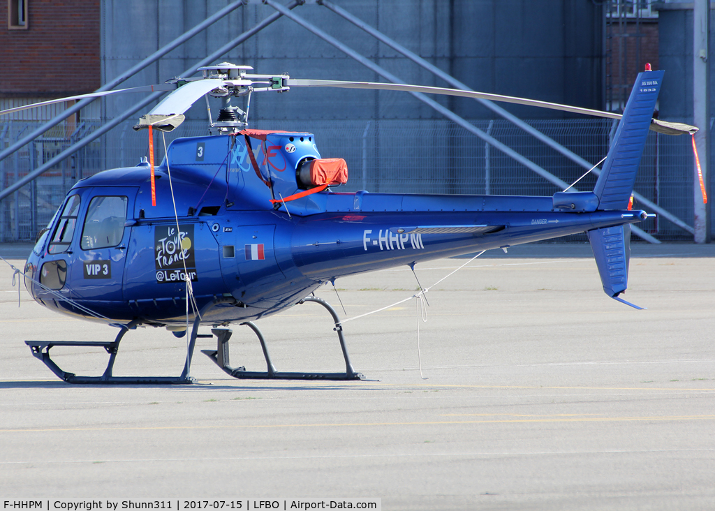 F-HHPM, 1985 Eurocopter AS-350B-3 Ecureuil Ecureuil C/N 1833, Parked at the General Aviation area... additional 'Le Tour de France / @LeTour' titles