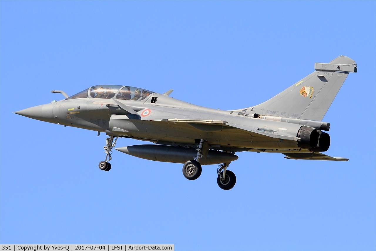 351, 2014 Dassault Rafale B C/N 351, Dassault Rafale B, On final rwy 29, St Dizier-Robinson Air Base 113 (LFSI)